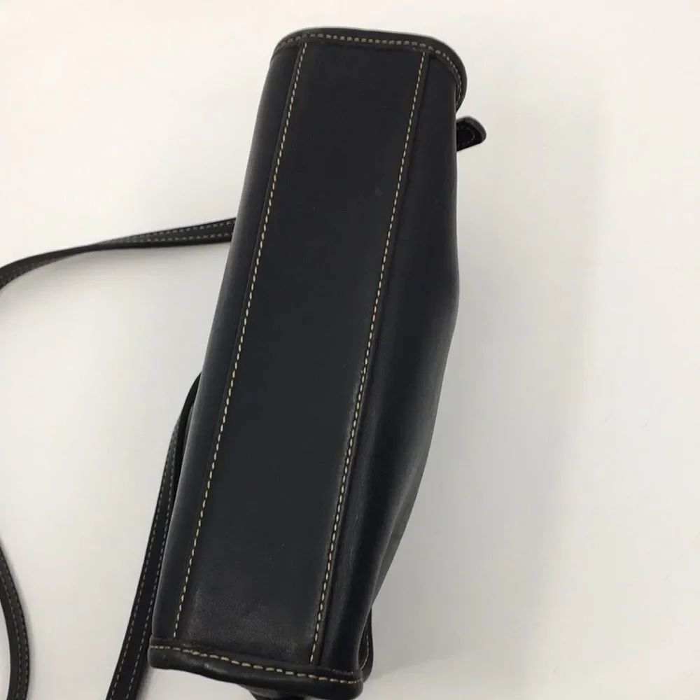 Coach Vintage 1999 Black Mimosa Zip Leather Crossbody Camera Bag - 9” x 5.5” - Picture 7 of 17